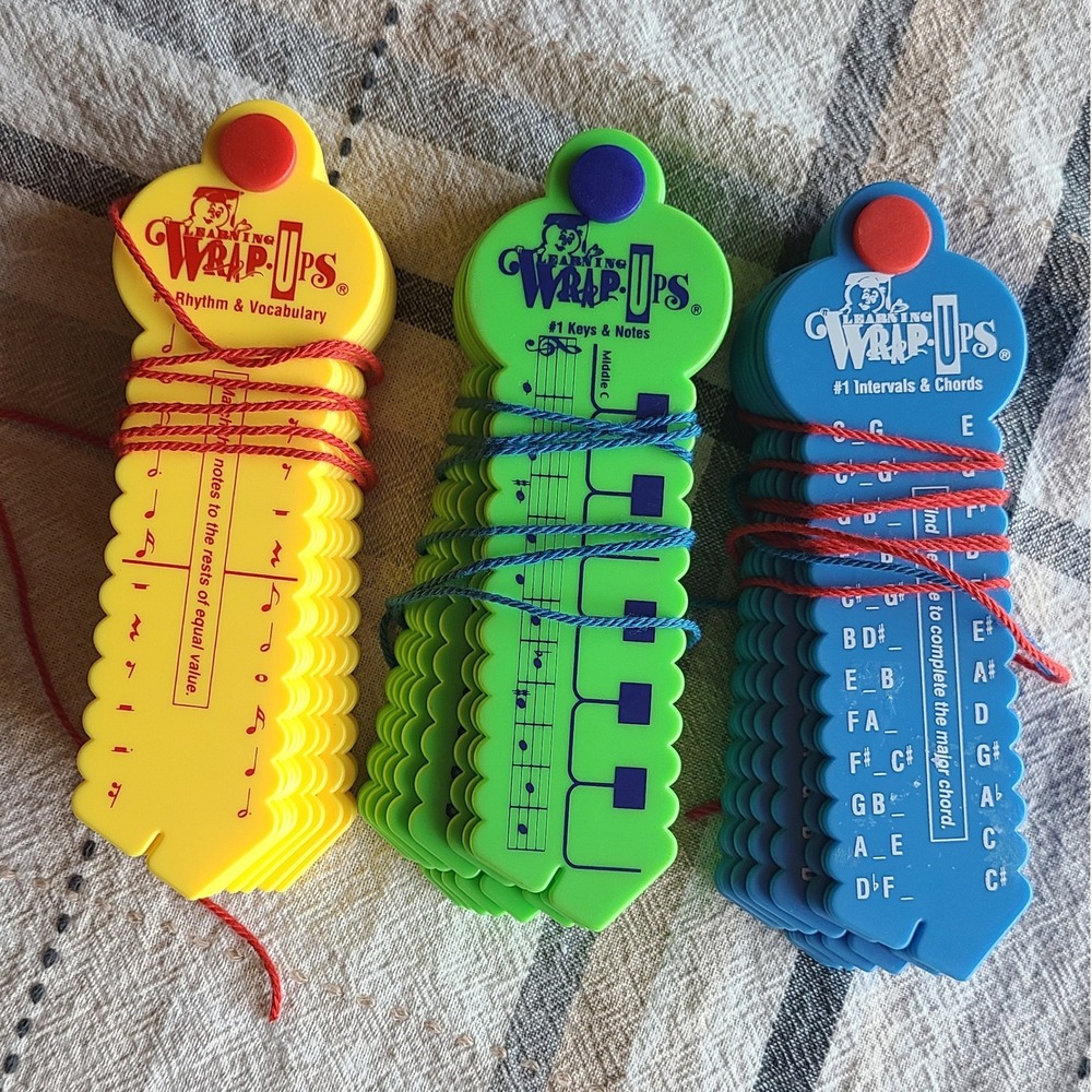 Learning Wrap-Ups Music Set Rhythm Vocabulary Keys Notes Intervals Chords 3 Pack